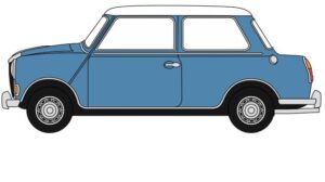 OXFORD DIECAST 76RE002 RILEY ELF MKIII PERSIAN BLUE/SNOWBERRY WHITE - OO gauge