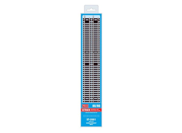 PECO ST-2001 Double Straight (Pack of 8) Setrack OO Gauge Code 100