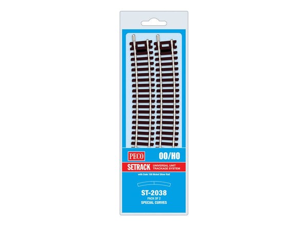 PECO ST-2038 Special Curve (Pack of 2) Setrack OO Gauge Code 100