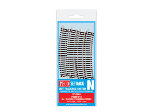 PECO ST-3003  Standard Curve, 1st Radius (Pack of 8) N Gauge