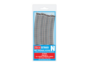PECO ST-3018  Standard Curve, 4th Radius (Pack of 8) N Gauge