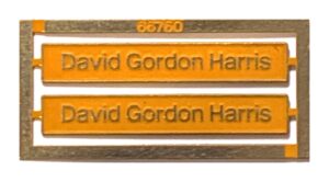 66760 David Gordon Harris Etched nameplates OO Gauge