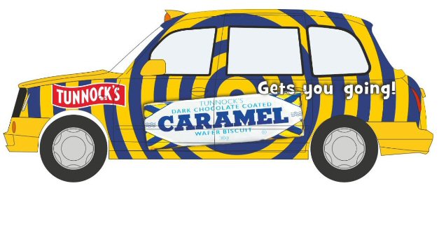 OXFORD DIECAST 43TX4009 LEVC TX4 TAXI TUNNOCKS - O Gauge