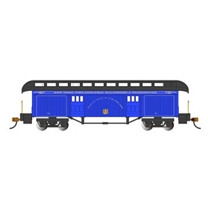 Bachmann USA - 15305 Old Time Coach Clerestory Roof - Baggage - B&O Royal Blue - HO Scale