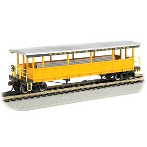 Bachmann USA - 17432 Open-Sided Excursion Car with Seats - Durango & Silverton (Red) - HO Scale