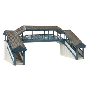 Bachmann Scenecraft 44-020B Covered Metal Footbridge Blue and Cream OO Gauge
