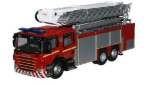 OXFORD DIECAST 76SAL003 SCANIA FIRE ENGINE MERSEYSIDE FIRE & RESCUE - OO Gauge