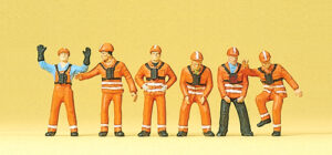 Preiser - PR10245 - DB Railway Shunters (6) Exclusive Figure Set