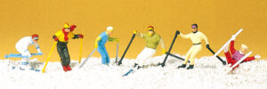 Preiser - PR10313 - Downhill Skiers (6) Exclusive Figure Set
