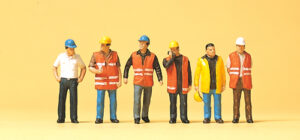 Preiser - PR10420 - Workers in Safety Vests (6) Exclusive Figure Set
