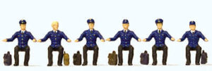 Preiser - PR10557 - DB Seated Locomotive Drivers (6) Exclusive Figure Set