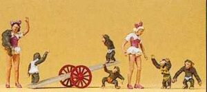 Preiser - PR20257 - Circus Chimpanzee Act (7) Figure Set