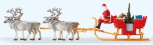 Preiser - PR30399 - Christmas Sleigh (4 x Reindeer)