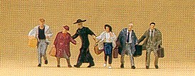 Preiser - PR79090 - Passengers Hurrying (6) Figure Set