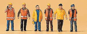 Preiser - PR79154 - Workers in Protective Clothes (6) Figure Set
