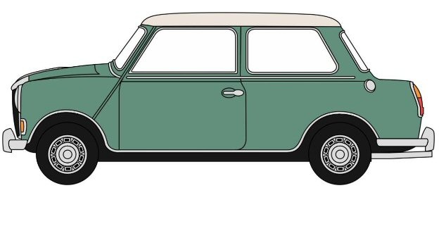 OXFORD DIECAST 76RE003 RILEY ELF CUMBERLAND GREEN/OLD ENGLISH WHITE - OO Gauge