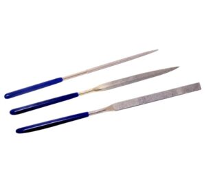 Bachmann MM007 Diamond Files Set (3 Pcs - Flat, Half Round & Round - 140mm)