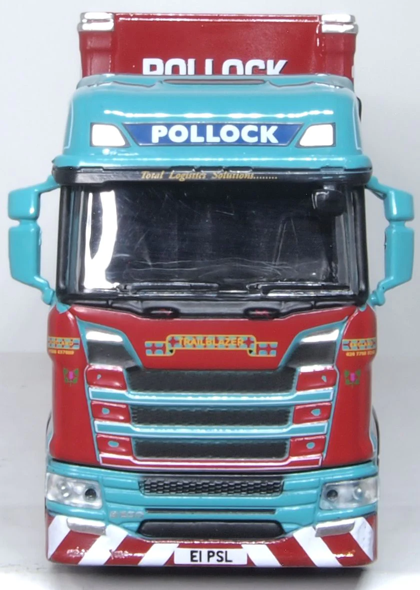 OXFORD DIECAST 76SNG002 Scania New Generation (S) Curtainside Pollock - OO Gauge