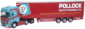 OXFORD DIECAST 76SNG002 Scania New Generation (S) Curtainside Pollock - OO Gauge