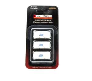 Revolution Trains N-ACC-GYPSUM-A Triple pack of 20ft White Gypsum Containers in N / 2mm Gauge