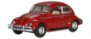 OXFORD DIECAST 76VWB002 VW Beetle Ruby Red OO Gauge