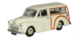 OXFORD DIECAST 76MMT001 Morris Minor Traveller Old English White OO Gauge