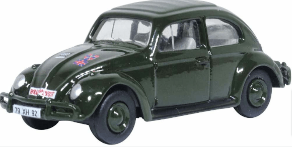 OXFORD DIECAST 76VWB012 VW Beetle WRAC Provost British Army Of The Rhine OO Gauge