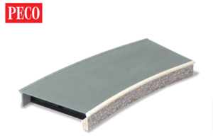 Peco ST-293 Platform System, Curved Unit, stone type OO Gauge