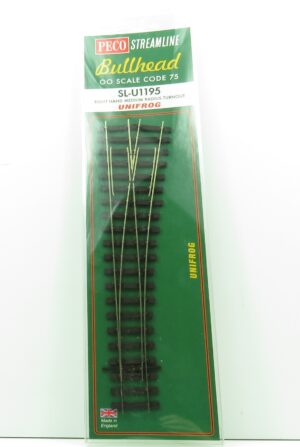 Peco SL-U1195 Bullhead Right Hand Medium Radius Turnout OO Gauge