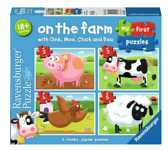 Ravensburger 07302 Children’s Puzzle On the Farm My First Puzzles - 2 + 3 + 4 + 5 Pieces Puzzle