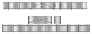 Peco - RATIO 280 Modern Palisade Fencing with Gates N Gauge