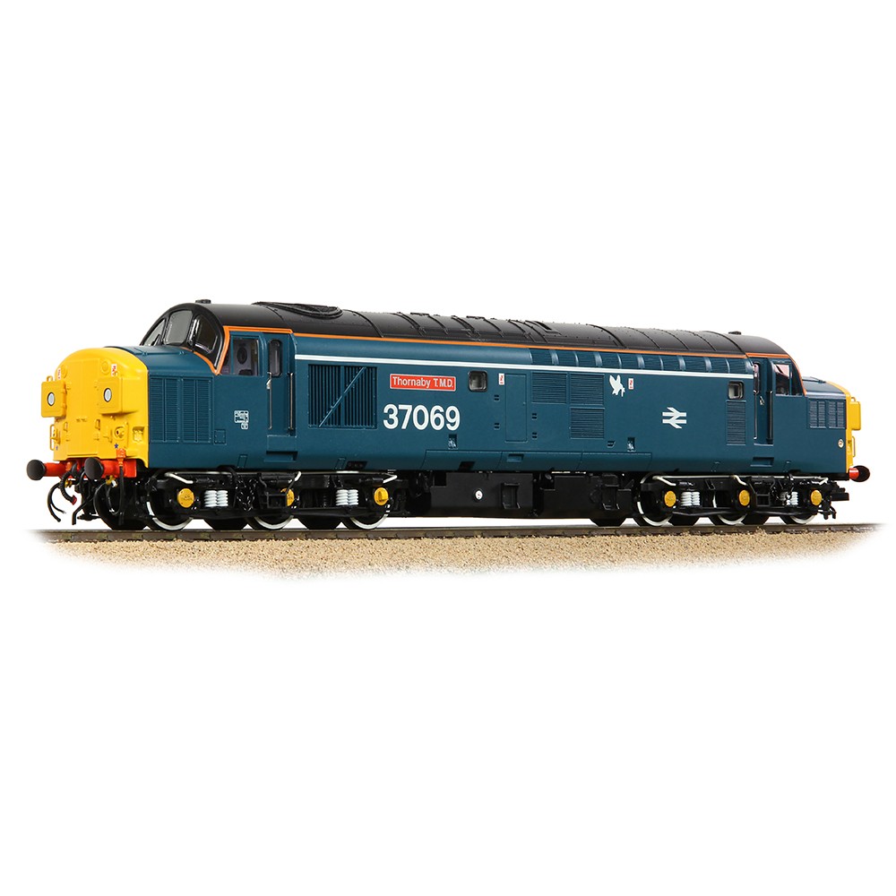 Bachmann 35-312 - Class 37/0 Split Headcode 37069 'Thornaby TMD' BR Blue (White Stripe) - OO Gauge