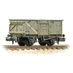 Graham Farish 377-227H - BR 16T Steel Mineral Wagon with Top Flap Doors BR Grey [W] - N Gauge