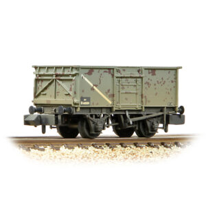 Graham Farish 377-227J - BR 16T Steel Mineral Wagon with Top Flap Doors BR Grey [W] - N Gauge