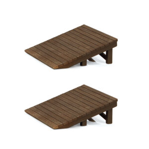 Scenecraft 42-0011 - Wooden platform Ramps (x2) - N Gauge