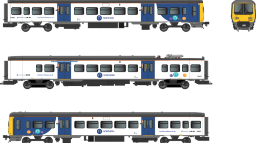 Dapol 4D-323-006S Class 323 323225 Northern New – White / Blue DCC Sound Fitted - OO Gauge