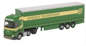 OXFORD DIECAST NMB006 MERCEDES ACTROS CURTAINSIDE SPARKS - N Gauge