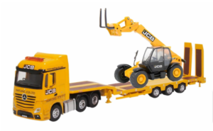 OXFORD DIECAST 76MB012 MERCEDES ACTROS SEMI LOW LOADER & 531 70 LOADALL - OO Gauge
