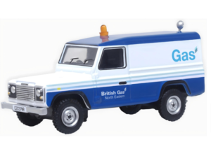 OXFORD DIECAST 76DEF019 LAND ROVER DEFENDER LWB ST. WAGON BRITISH GAS - OO gauge