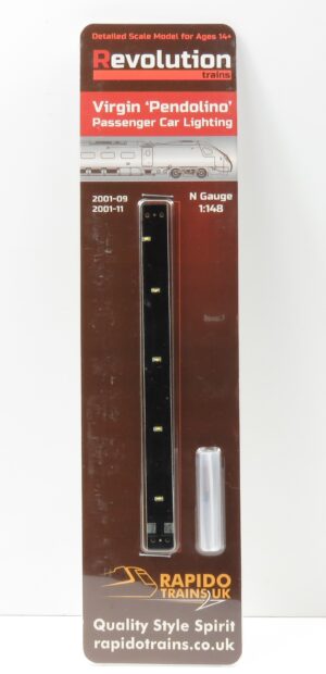 REVOLUTION TRAINS VIRGIN PENDOLINO PASSENGER CAR LIGHTING N GAUGE