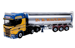 OXFORD DIECAST 76SNG003 SCANIA S SERIES CYLINDRICAL TANKER D R MACLEOD - OO Gauge