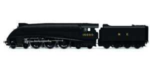 Hornby R30124 LNER, W1 Class 'Hush Hush' Streamlined, 4-6-4, 10000 - Era 3 - OO Gauge