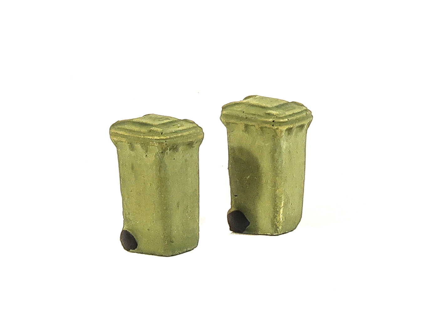 Harburn Hamlet SS375 Closed Wheelie Bins, Green - OO Gauge
