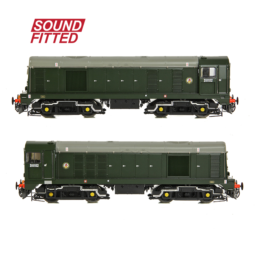 Bachmann Branchline 35-352ASF Class 20/0 Disc Headcode & Tablet Catcher D8102 BR Green (Roundel) - OO Gauge