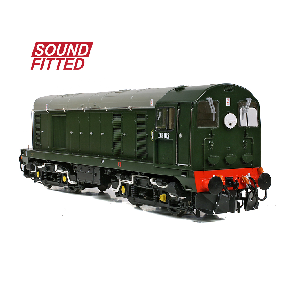 Bachmann Branchline 35-352ASF Class 20/0 Disc Headcode & Tablet Catcher D8102 BR Green (Roundel) - OO Gauge