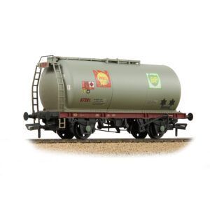 Bachmann Branchline 37-577B BR 45T TTA Tank Wagon Wagon 'Shell-BP' Grey [Weathered] - OO Gauge