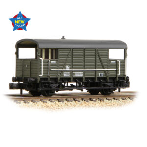 Graham Farish 378-028A SE&CR 25T 'Dance Hall' Brake Van BR Departmental Olive Green - N Gauge