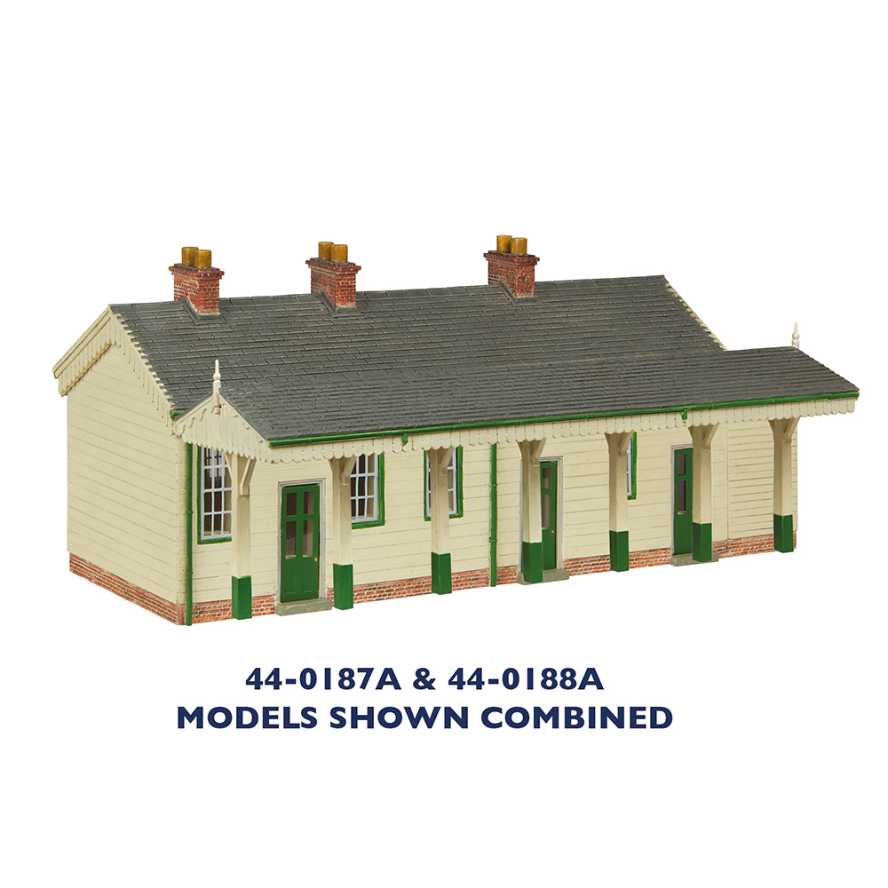 Bachmann Scenecraft 44-0188A S&DJR Wooden Canopy Green and Cream - OO Gauge