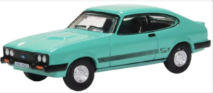 OXFORD DIECAST 76CAP009 Ford Capri MkIII Peppermint Sea Green OO Gauge
