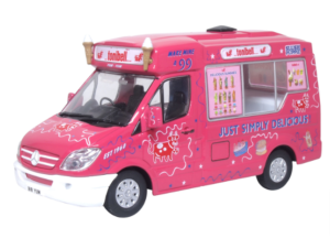 OXFORD DIECAST 43WM009 MERCEDES WHITBY MONDIAL ICE CREAM VAN TONIBELL - O Gauge